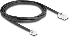 Delock 88036 Telefoonkabel - RJ45 naar RJ11 - 2 meter - Zwart