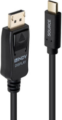 LINDY 43500 1 m USB Type C naar DisplayPort 4K60 Adapterkabel met HDR