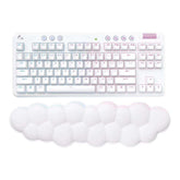 Logitech G 715 Draadloos gamingtoetsenbord met LIGHTSYNC RGB-verlichting, LIGHTSPEED, touch-schakelaar en handsteun voor toetsenbord, compatibel met pc en Mac, mistwit - QWERTY Spaans