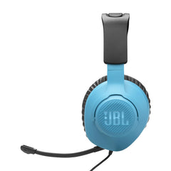 JBL Quantum 100N, Bedrade Over-Ear Gaming Headset met Afneembare Microfoon, JBL QuantumSOUND en Geheugenschuim, Compatibel met Meerdere Platforms en Windows Sonic Ruimtelijk Geluid, in Blauw/Rood