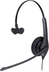 Jabra Biz 1500 USB-A on-ear mono headset, kabelhoofdtelefoon met ruisonderdrukkende microfoon, bedieningseenheid en volumepuntbescherming voor softphones en tafeltelefoons, zwart