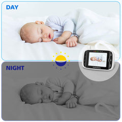 HelloBaby Babyfoon met camera LCD Draadloze Videocamera Babymonitor met Digitale Camera, Nachtzicht Temperatuurbewaking en 2-weg Talkback-Systeem