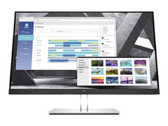 HP E27q G4 27 inch QHD ergonomische kantoormonitor met weinig blauw licht, 4-voudige aanpassing, duurzaam geproduceerd, aansluiting met VGA, HDMI of DisplayPort, USB 3.2 Hub, zwart/zilver