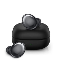 Samsung Galaxy Buds Pro, Kabellose Kopfhörer, Wireless Earbuds, ausdauernder Akku, 3 Mikrofone, Sound by AKG, 2-Wege-Lautsprecher inkl. Araree Clear Cover, Phantom Black (Deutsche Version)