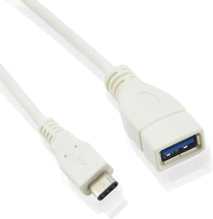 MicroConnect USB-C naar USB-A Adapter Kabel - 0.2m - USB 3.0 - Wit