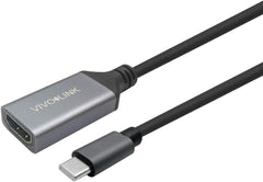 VivoLink HDMI Female naar USB-C Adapterkabel - 1 meter - Zwart
