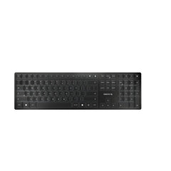 CHERRY KW 9100 SLIM, draadloos toetsenbord, Internationale indeling, QWERTY-toetsenbord, Bluetooth of draadloze verbinding, SX-schaaractie, oplaadbaar via USB-kabel, plat, zwart-zilver