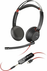 Poly Blackwire 5220 Stereo Headset - USB-C & 3.5mm Jack met Adapter