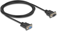 DeLOCK Seriële Kabel D-Sub9 M/V - 1 meter - Smalle Behuizing
