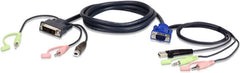 ATEN 2L-7DX2U | KVM-kabel | VGA naar DVI | zwart | 1,8 m