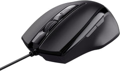 Trust Voca Comfort Muis - Bedrade USB Muis - Instelbaar tot 2400 DPI - Zwart