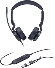 Yealink UH44 Dual UC Stereo Headset - USB-C & USB-A - Zwart