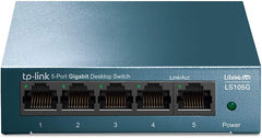 TP-Link LiteWave 5-poorts Gigabit Desktop Switch, 5 Gigabit RJ45-poorten, Metalen behuizing (LS105G)
