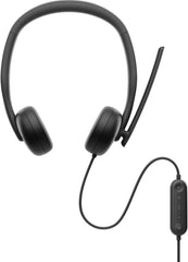 Dell WH3024 Bedrade On-Ear Headset - Met AI Noise Cancelling Mic - Zwart