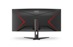 AOC G2 CU34G2XE/BK LED display 86,4 cm (34") 3440 x 1440 pixels Wide Quad HD LCD Noir, Rouge