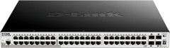 D-Link DGS-1510-52XMP/E Smart Managed Gigabit Stack Switch (52 poorten, waarvan 48 x 10/100/1000 Mbit/s PoE-poorten en 4 x 10G SFP+ poorten) - Alleen EU-netsnoer