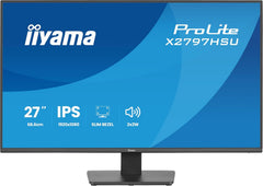 iiyama Prolite X2797HSU-B1 68,6cm 27" IPS LED-monitor Full-HD 120Hz HDMI DP USB3.2 USB-C Slim-Line Adaptive Sync Energie-efficiëntieklasse C zwart