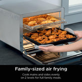 Ninja Prestige Smart XL 10 in 1 Air Fry Digital Convectie Broodrooster met luchtbraden, grillen, bakken, volledig grillen, pizza, toasten, bagel en opwarmen, 1800 watt, staal
