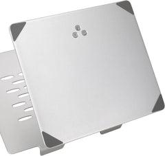 Amazon Basics Laptopstandaard, verstelbaar, ergonomisch, met warmteafvoer, traploos in hoogte en hoek verstelbaar, ideaal voor een laptop tot 43,9 cm (17,3 inch), 27,9 x 23 x 5,6 cm, zilver