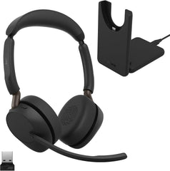 Jabra Evolve3 65 Stereo Draadloze Headset met ANC en USB-A Adapter - Zwart