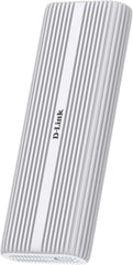 D-Link DSP-411 USB-C 4.0 M.2 NVMe SSD-behuizing, 40 Gbps SuperSpeed, ondersteunt tot 8 TB, MagLev ventilatorkoeling, behuizing van aluminiumlegering, gereedschapsvrije installatie, compatibel met