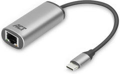 ACT AC7081 USB-C naar 2.5 Gigabit Ethernet RJ45 Netwerkadapter - Space Grey