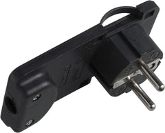 MicroConnect Haakse Schuko Stekker - 250V / 16A - Zwart