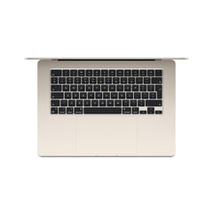 Apple 2024 15” MacBook Air met M3‑chip: 15,3” Liquid Retina-display, 8 GB centraal geheugen, 256 GB SSD-opslag, toetsenbord met achtergrondverlichting, 1080p FaceTime HD-camera, Touch ID; Middernacht