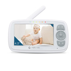 Motorola VM34 4,3-inch video babymonitor: Crystal-Clear Night Vision, twee-weg talk and room temperatuurbewaking, digitale zoom, lullabies