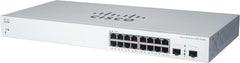 Cisco Business CBS220-16P-2G Smart PoE+ Switch - 16 Poorten & 2x SFP