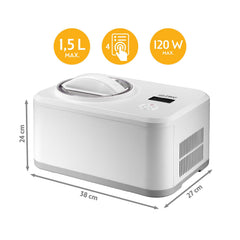 TZS First Austria ice maker | 1.5L | compressor | removable stainless steel container | recipe booklet | LCD screen | ice cream & yogurt | keep cool