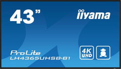 Iiyama LH4365UHSB-B1 - 43 Inch 4K UHD Signage Display (800 cd/m², 24/7)