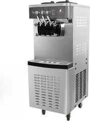 20-28 L/h 2400W Commercial Ice Cream Maker 3 Flavours Hard Ice Cream Maker for Yogurt, Coffee, Snack Bar, Restaurant, Supermarket