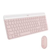 Logitech MK470 Dun, Draadloos Toetsenbord- en Muis Combo - Moderne, Compacte Lay-out, Ultra Stil, 2.4 GHz USB-ontvanger, Plug-and-Play-connectiviteit - Italiaans QWERTY indeling - Roza