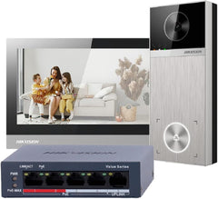 Hikvision DS-KIS613-S Video Deurintercom Kit - 4MP Camera - 7 Inch Touchscreen - PoE & Wifi