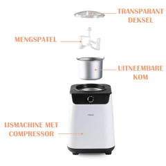 PRIMO PR401IM IJsmachine - IJsmaker - Zelf Vriezend - Met Compressor - 1,2L - Wit/Zwart