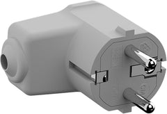 Bachmann 960.302 Geaarde Hoekstekker - Type F (Schuko) - Lichtgrijs