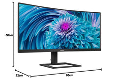 Philips E Line 346E2CUAE/00 computer monitor 86,4 cm (34") 3440 x 1440 Pixels Wide Quad HD+ LCD Zwart
