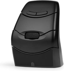BakkerElkhuizen DXT 3 Wireless, Draadloze precisiemuis, Verticale Muis, Rechts- en Linkshandig, Zwart