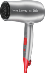 Solis Home & Away 3791 - Föhn - Reis-haardroger - Ionentechnologie -Inclusief onduleermondstuk - 1800 W - Antraciet/Rood