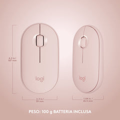 Logitech MK470 Dun, Draadloos Toetsenbord- en Muis Combo - Moderne, Compacte Lay-out, Ultra Stil, 2.4 GHz USB-ontvanger, Plug-and-Play-connectiviteit - Italiaans QWERTY indeling - Roza