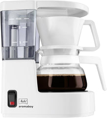 Melitta, Aromaboy, 101501, Koffiezetapparaat, Glazen Pot voor 2 Kopjes, Filterfilter, Wit