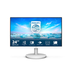 Philips 241V8AW - Full HD-monitor, 61 cm (24 inch), geïntegreerde luidsprekers, 1920 x 1080, 75 Hz, VGA, HDMI), wit