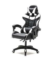 Gamestoel Cyclone tieners - bureaustoel - racing gaming stoel - wit zwart