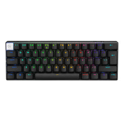 Logitech G PRO X 60 LIGHTSPEED, draadloos gaming toetsenbord, ultracompact mechanisch 60% TKL-toetsenbord, LIGHTSYNC RGB, toetsen van dubbellaags PBT, Optical Tactile, Windows PC, US INTL - Zwart