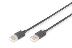 DIGITUS USB 2.0 Kabel Type-A naar Type-A - 5 Meter - Zwart