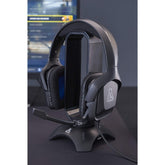 The G-LAB Korp COBALT Gaming Headset - Microfoon Stereo Hoofdtelefoon, Ultralicht, Basgitaar Headset - Microfoon 3,5 mm-Aansluiting voor PC PS4 PS5 Xbox One Mac Nintendo Switch Tablet Smartphone (Zwart)