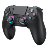 Draadloze Controller voor PS4, Spelcontrolemechanisme Compatibel met PS4/Slim/Pro/PC, Gamepad Joystick met RGB LED/Dubbele Trilling/6 As Gyrosensor/950 mAH Batterij/Touch Panel/EXT/Audio Jack