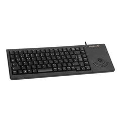 CHERRY XS Trackball-toetsenbord, internationale indeling, QWERTY-toetsenbord, bedraad toetsenbord, mechanisch toetsenbord, ML-mechanica, optische trackball met twee muisknoppen, zwart