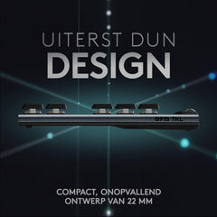 Logitech G915 TKL Tenkeyless LIGHTSPEED Mechanisch Gaming Toetsenbord, Zwart, Vlakke Schakelaars, LIGHTSYNC RGB, Draadloos met Bluetooth-ondersteuning - QWERTY US INTL Layout